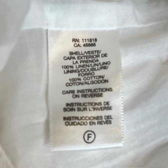 Michael Michael Kors White Linen Gold Studded Sleeveless Dress – Size 2 - Picture 11 of 15